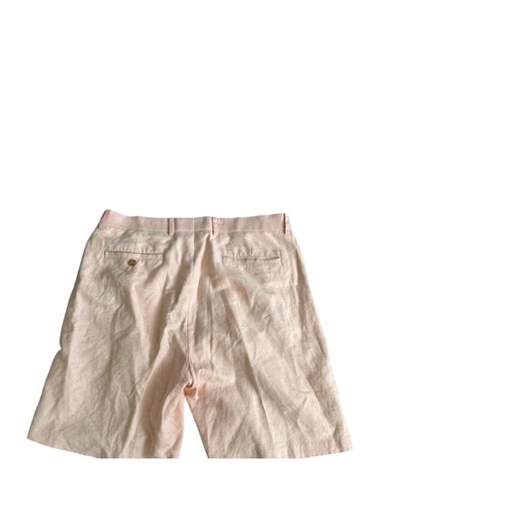 BOBBY JONES Peach Linen Pleated Golf Shorts Size 34 - Picture 3 of 8